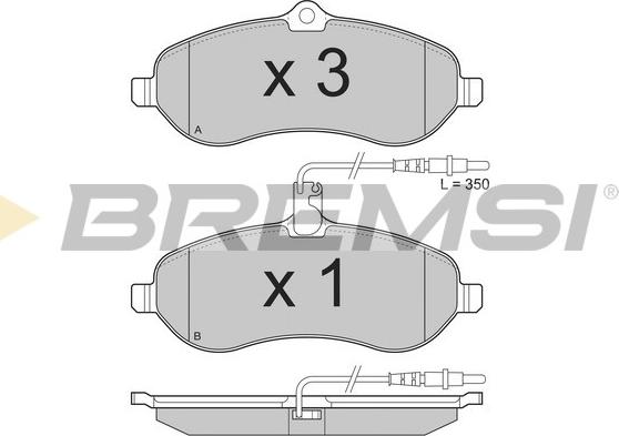 Bremsi BP3283 - Bremžu uzliku kompl., Disku bremzes autospares.lv