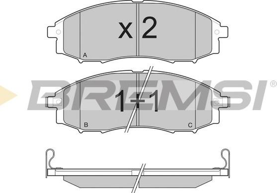 Bremsi BP3230 - Bremžu uzliku kompl., Disku bremzes www.autospares.lv