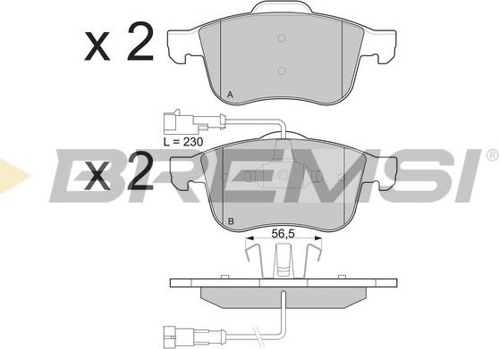 Bremsi BP3231 - Bremžu uzliku kompl., Disku bremzes www.autospares.lv