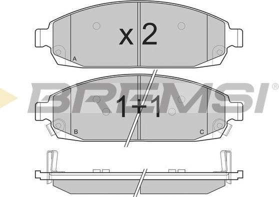 Bremsi BP3238 - Bremžu uzliku kompl., Disku bremzes autospares.lv