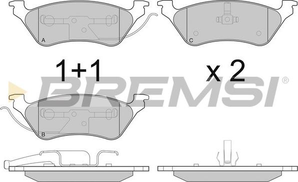 Bremsi BP3220 - Bremžu uzliku kompl., Disku bremzes autospares.lv