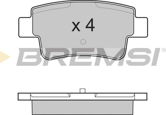 Bremsi BP3228 - Тормозные колодки, дисковые, комплект www.autospares.lv