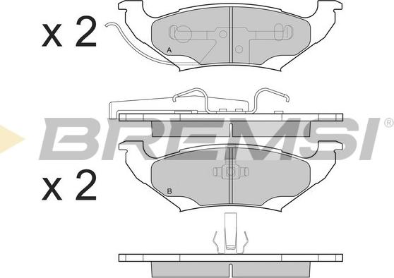 Bremsi BP3223 - Bremžu uzliku kompl., Disku bremzes www.autospares.lv