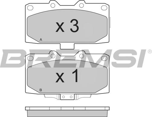 Bremsi BP3271 - Тормозные колодки, дисковые, комплект www.autospares.lv