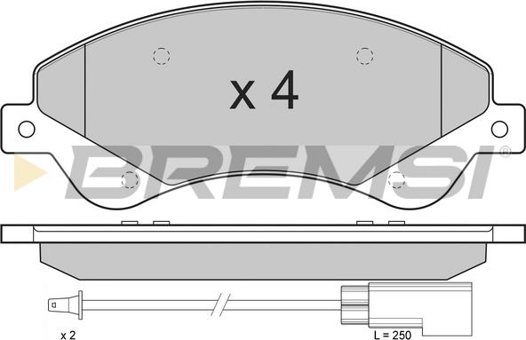 Bremsi BP3273 - Bremžu uzliku kompl., Disku bremzes www.autospares.lv