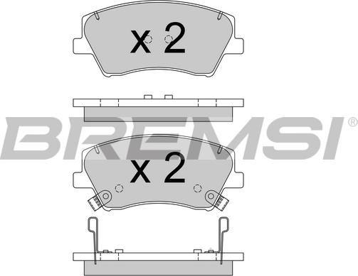 Bremsi BP3766 - Bremžu uzliku kompl., Disku bremzes autospares.lv