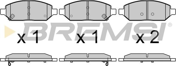 Bremsi BP3767 - Тормозные колодки, дисковые, комплект www.autospares.lv