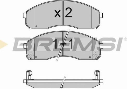 Bremsi BP2991 - Bremžu uzliku kompl., Disku bremzes www.autospares.lv