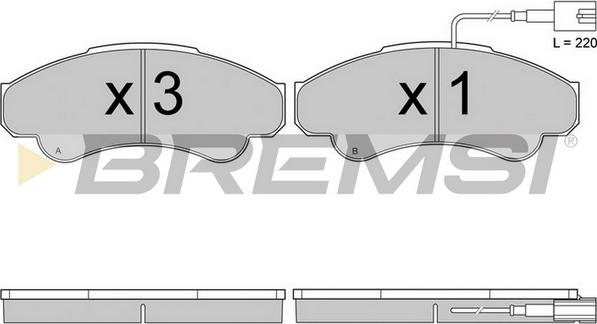 Bremsi BP2998TR - Brake Pad Set, disc brake www.autospares.lv