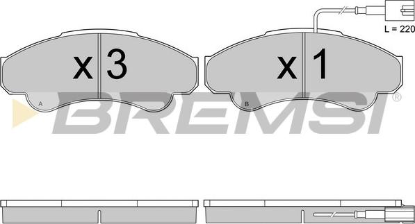 Bremsi BP2998 - Тормозные колодки, дисковые, комплект www.autospares.lv