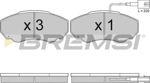 Bremsi BP2997 - Тормозные колодки, дисковые, комплект www.autospares.lv