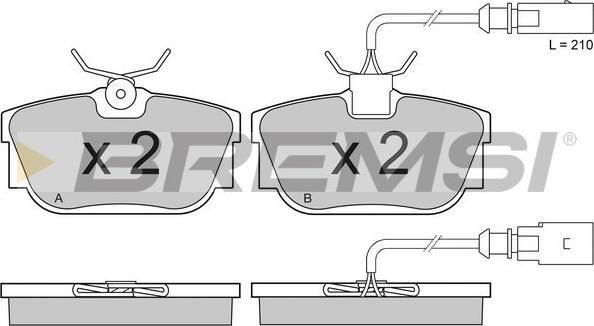 Bremsi BP2946 - Brake Pad Set, disc brake www.autospares.lv