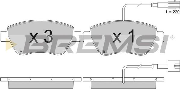 Bremsi BP2942 - Brake Pad Set, disc brake www.autospares.lv