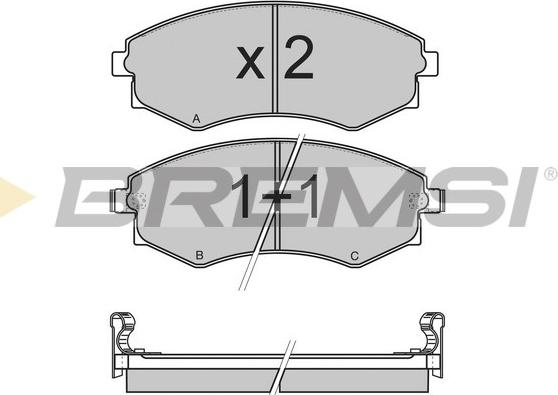 Bremsi BP2964 - Тормозные колодки, дисковые, комплект www.autospares.lv