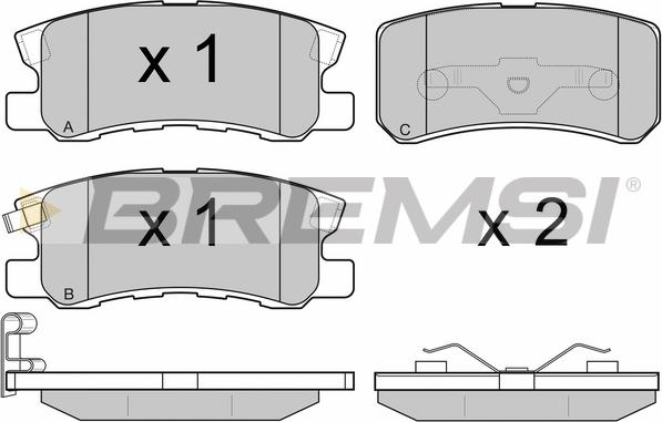 Bremsi BP2965 - Тормозные колодки, дисковые, комплект www.autospares.lv