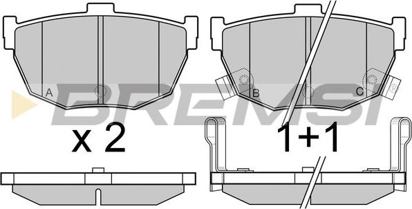 Bremsi BP2967 - Тормозные колодки, дисковые, комплект www.autospares.lv