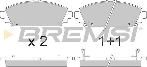 Bremsi BP2904 - Bremžu uzliku kompl., Disku bremzes www.autospares.lv