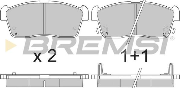 Bremsi BP2902 - Тормозные колодки, дисковые, комплект www.autospares.lv