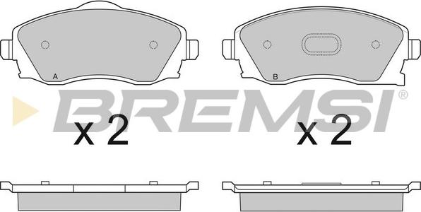 Bremsi BP2915 - Тормозные колодки, дисковые, комплект www.autospares.lv