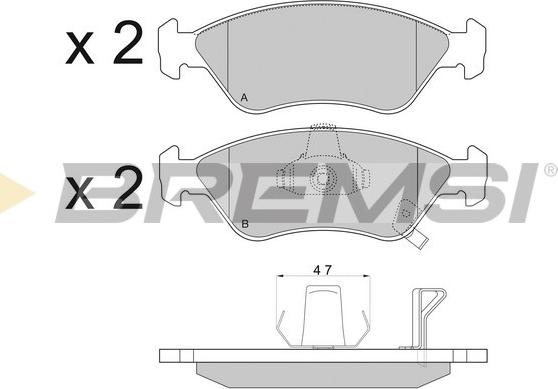 Bremsi BP2910 - Тормозные колодки, дисковые, комплект www.autospares.lv