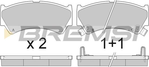 Bremsi BP2913 - Тормозные колодки, дисковые, комплект www.autospares.lv