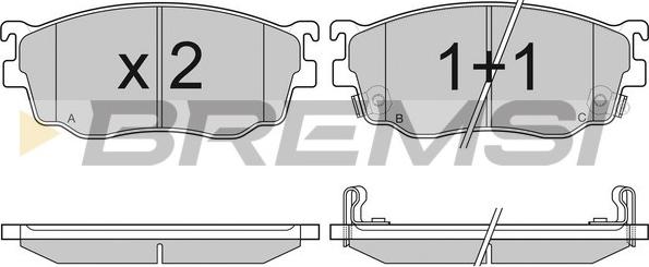 Bremsi BP2912 - Bremžu uzliku kompl., Disku bremzes www.autospares.lv