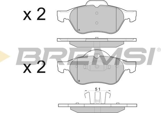 Bremsi BP2981 - Bremžu uzliku kompl., Disku bremzes autospares.lv