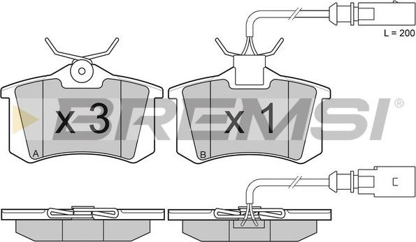 Bremsi BP2982 - Brake Pad Set, disc brake www.autospares.lv