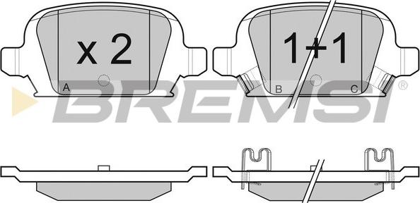 Bremsi BP2987 - Тормозные колодки, дисковые, комплект www.autospares.lv