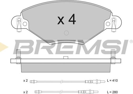 Bremsi BP2939 - Тормозные колодки, дисковые, комплект www.autospares.lv