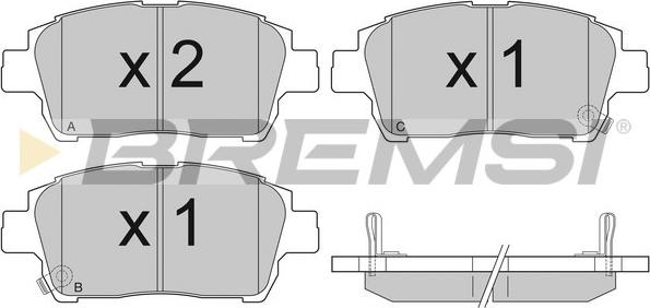 Bremsi BP2931 - Bremžu uzliku kompl., Disku bremzes autospares.lv