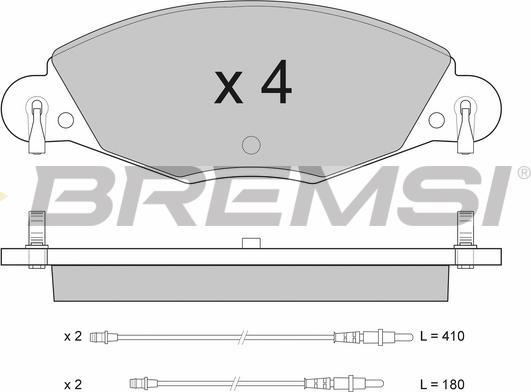 Bremsi BP2937 - Bremžu uzliku kompl., Disku bremzes autospares.lv