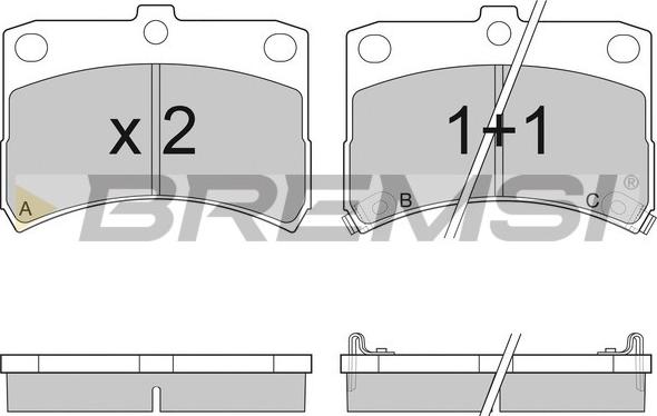 Bremsi BP2929 - Bremžu uzliku kompl., Disku bremzes www.autospares.lv