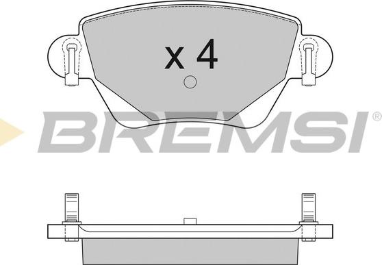 Bremsi BP2927 - Тормозные колодки, дисковые, комплект www.autospares.lv