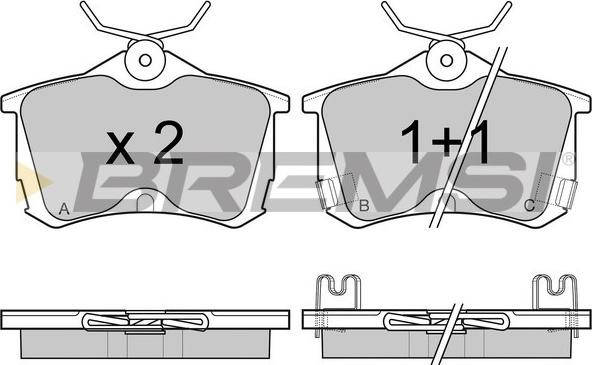 Bremsi BP2976 - Brake Pad Set, disc brake www.autospares.lv