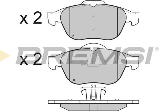 Bremsi BP2970 - Bremžu uzliku kompl., Disku bremzes autospares.lv