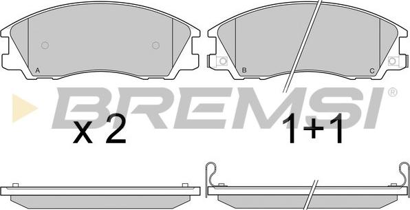 Bremsi BP2971 - Bremžu uzliku kompl., Disku bremzes www.autospares.lv