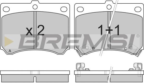 Bremsi BP2491 - Bremžu uzliku kompl., Disku bremzes autospares.lv