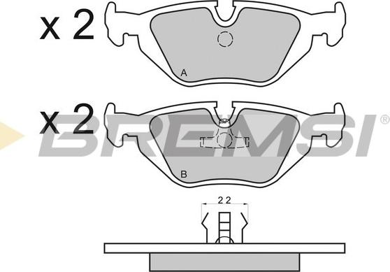 Bremsi BP2498 - Brake Pad Set, disc brake www.autospares.lv