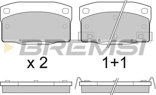 Bremsi BP2450 - Bremžu uzliku kompl., Disku bremzes autospares.lv