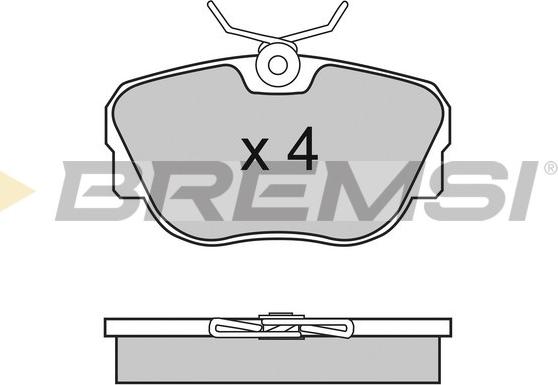 Bremsi BP2451 - Тормозные колодки, дисковые, комплект www.autospares.lv