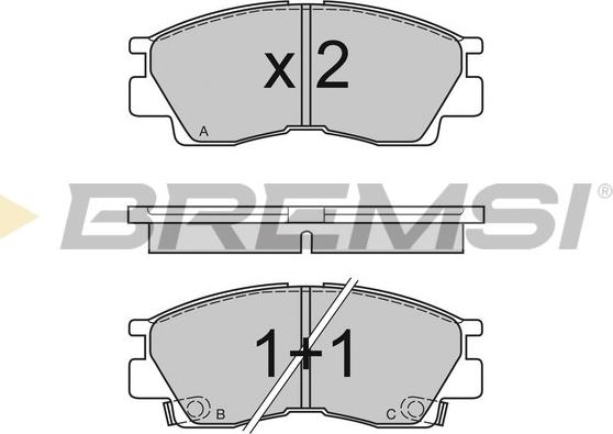 Bremsi BP2453 - Bremžu uzliku kompl., Disku bremzes autospares.lv