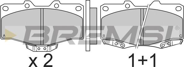 Bremsi BP2463 - Bremžu uzliku kompl., Disku bremzes www.autospares.lv