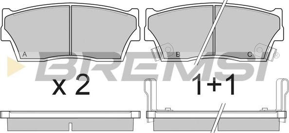 Bremsi BP2419 - Bremžu uzliku kompl., Disku bremzes autospares.lv