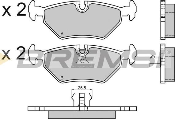 Bremsi BP2415 - Brake Pad Set, disc brake www.autospares.lv