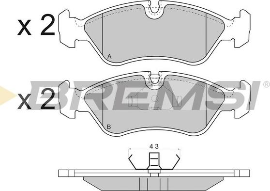 Bremsi BP2417 - Bremžu uzliku kompl., Disku bremzes autospares.lv