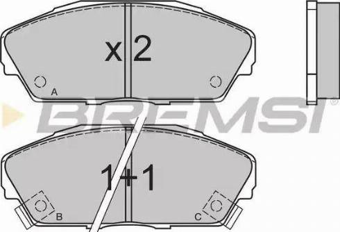 Bremsi BP2480 - Brake Pad Set, disc brake www.autospares.lv