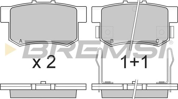 Bremsi BP2483 - Brake Pad Set, disc brake www.autospares.lv