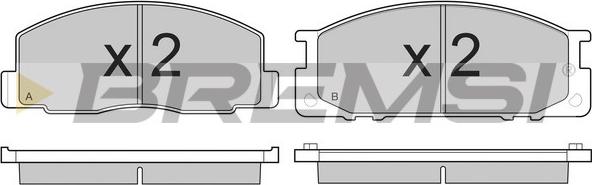 Bremsi BP2435 - Brake Pad Set, disc brake www.autospares.lv