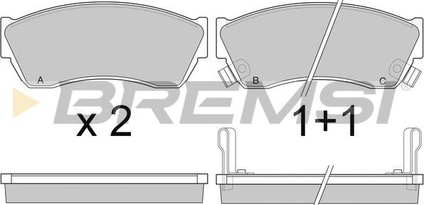 Bremsi BP2420 - Тормозные колодки, дисковые, комплект www.autospares.lv